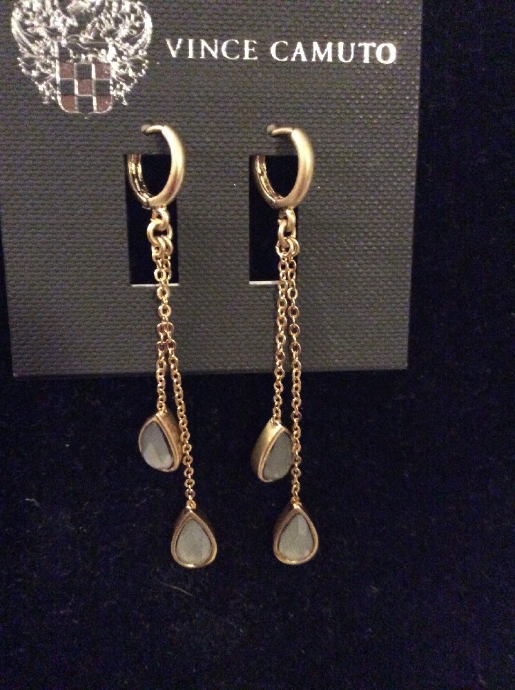 $38 Vince Camuto Green Tear Drop Earrings From Solitary Girl Collection #153 $38 Vince Camuto Green Tear Drop Earrings From Solitary Girl Collection #153