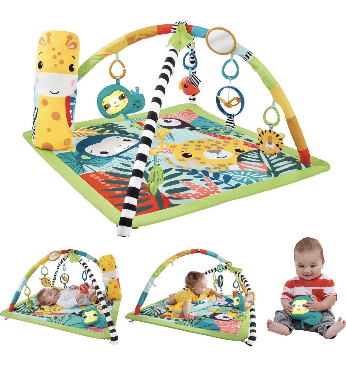 Fisher Price 3 in 1 Rainforest Baby Gym with Music Lights and Repositionable ... Fisher Price 3 in 1 Rainforest Baby Gym with Music Lights and Repositionable ...