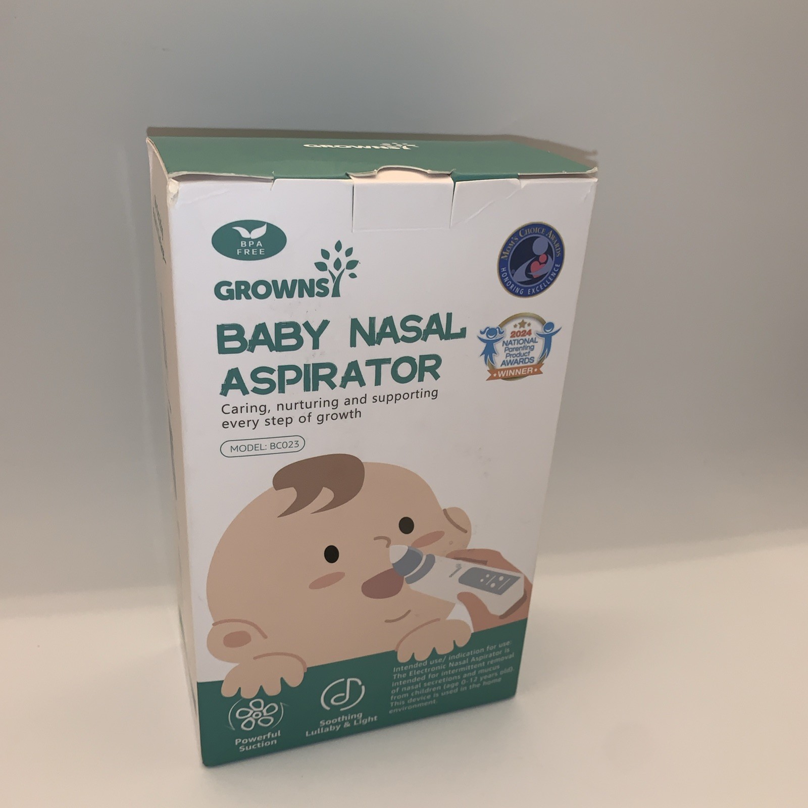 GROWNSY Nasal Aspirator for Baby or toddler Electric Nose Aspirator Model BC023