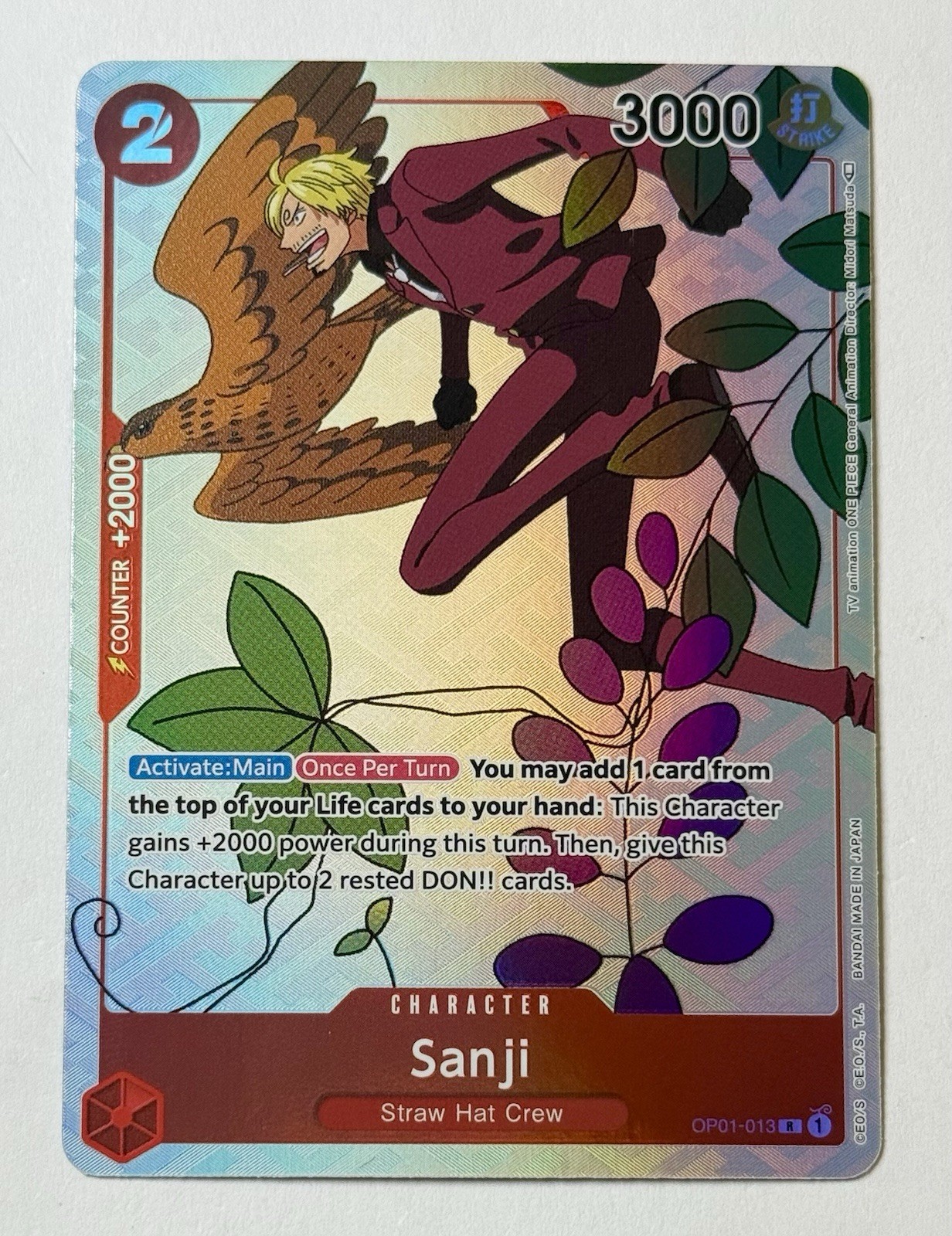 One Piece Sanji (2023 Gift Collection) Alt Art OP01-013 Promo English Foil Card