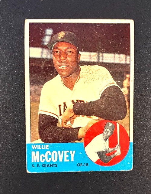 1963 Topps Willie McCovey #490 San Francisco Giants HOF Vintage Baseball Card Ra 1963 Topps Willie McCovey #490 San Francisco Giants HOF Vintage Baseball Card Ra