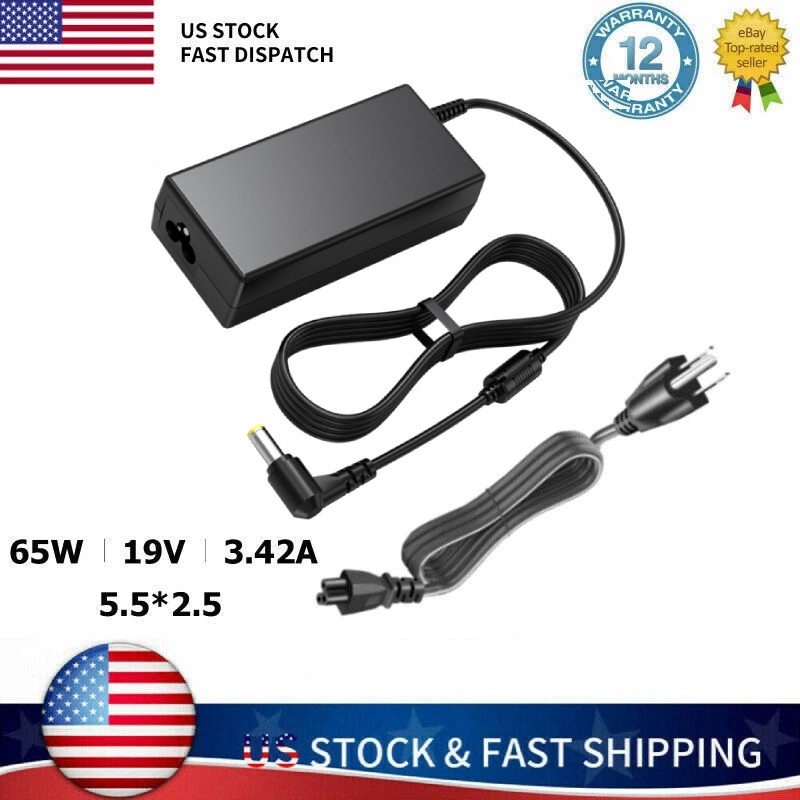 19V 3.42A 65W Laptop Adapter Power Supply Charger Cord for Gateway SA1 SA6