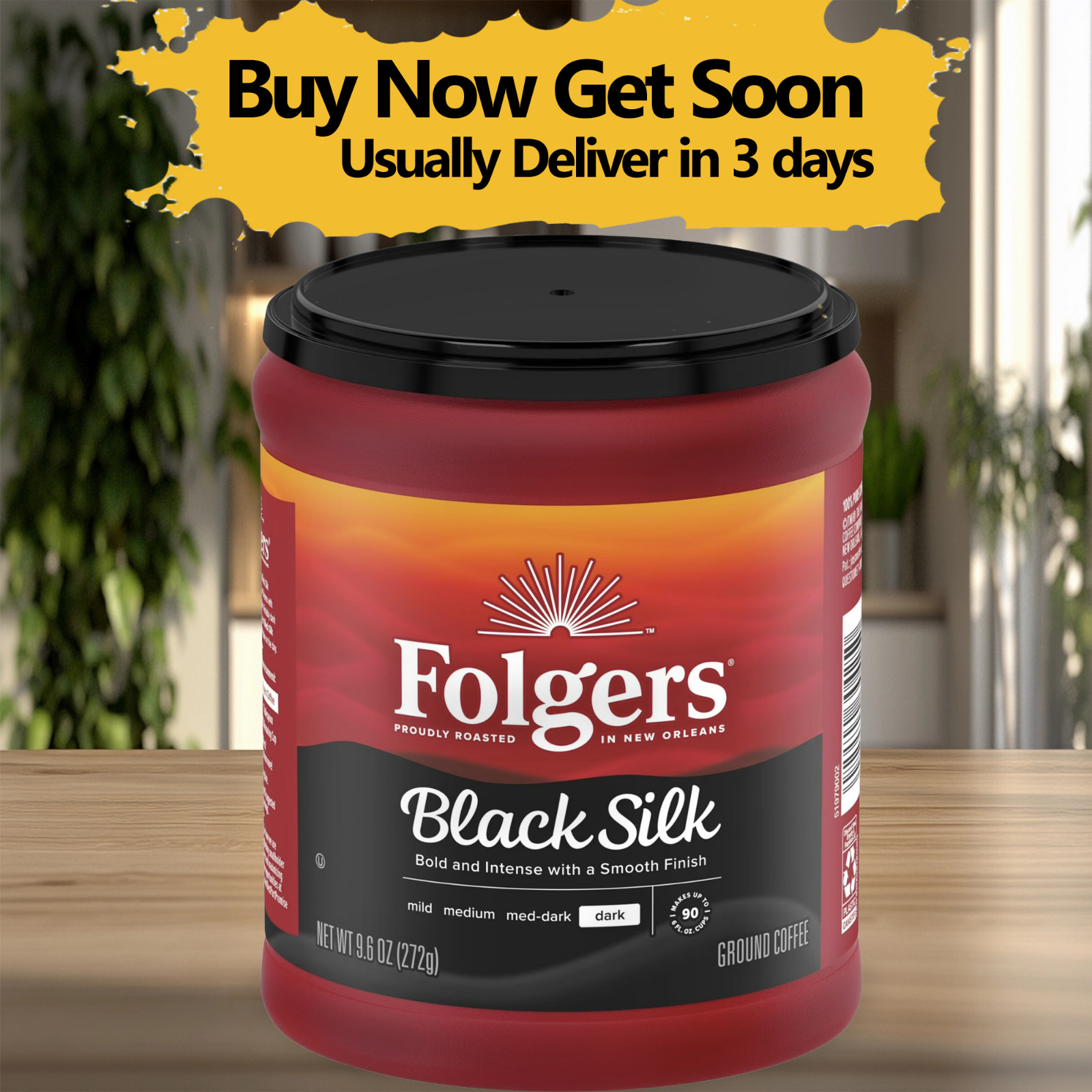 Folgers Classic Medium Roast Ground Coffee 9.6oz - Choose Your Flavor