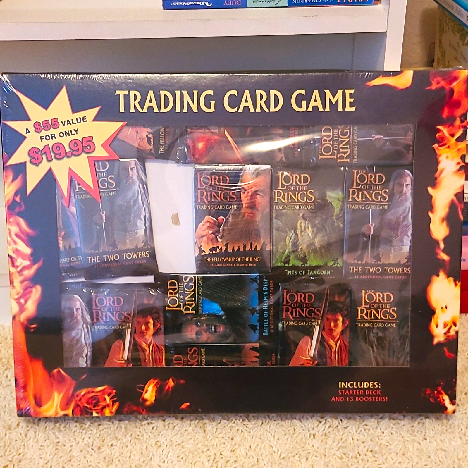 Sealed Vintage 2002 Decipher Lord of the Rings TCG Box 13 Packs + Starter Deck