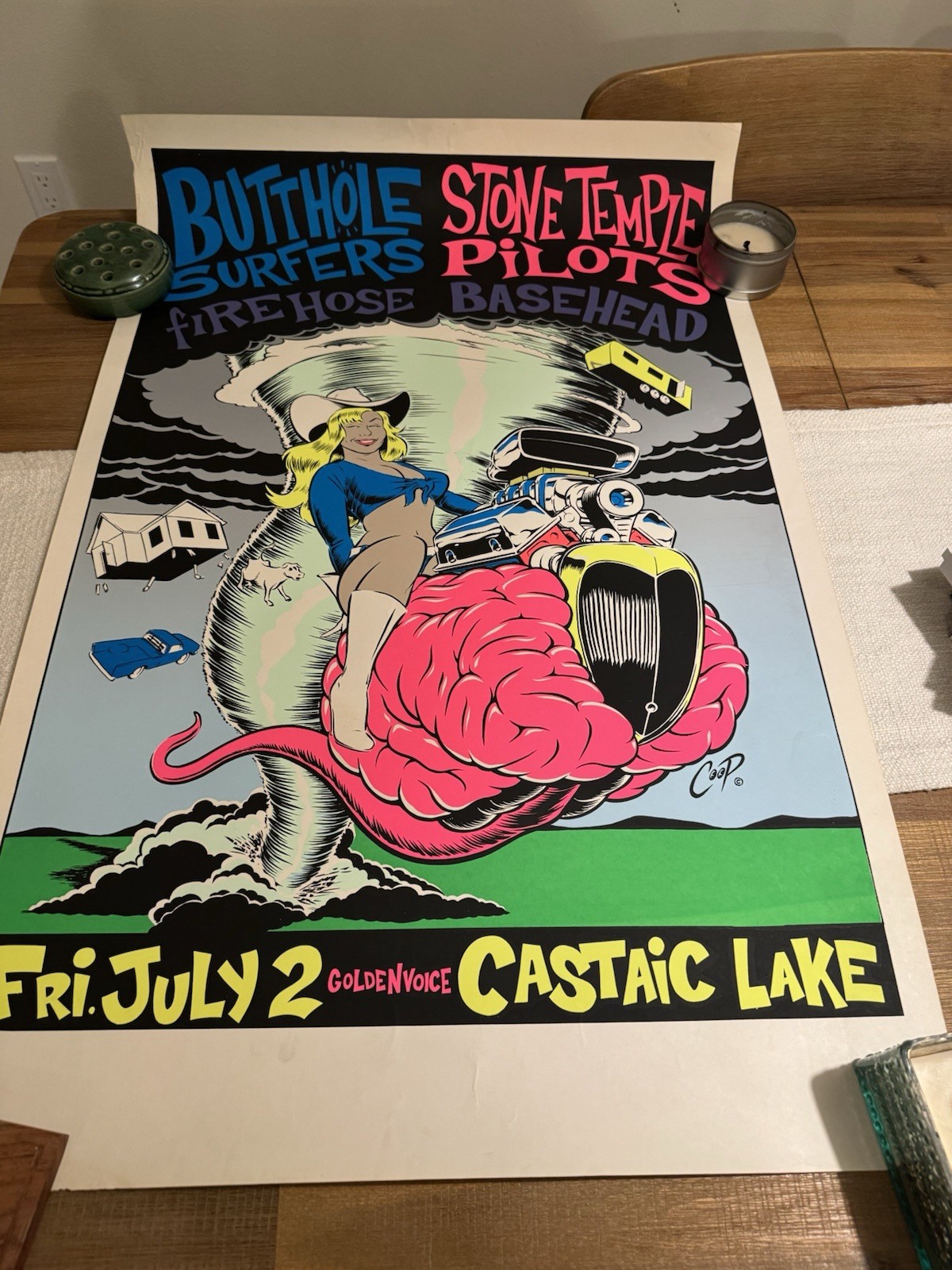 Butthole Surfers Stone Temple Pilots STP 1993 COOP Castaic Concert Poster