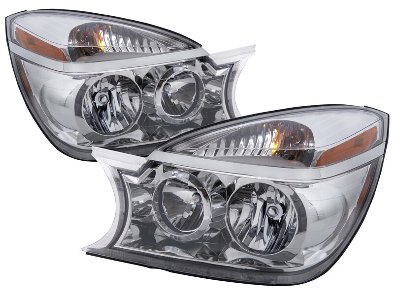 Fits 04-07 Buick Rendezvous Headlights Headlamps Pair Set New Halogen Chrome