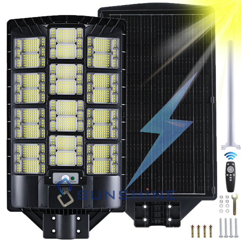 Commercial 99000000LM LED Outdoor Dusk to Dawn Solar Street Light Road Area Lamp