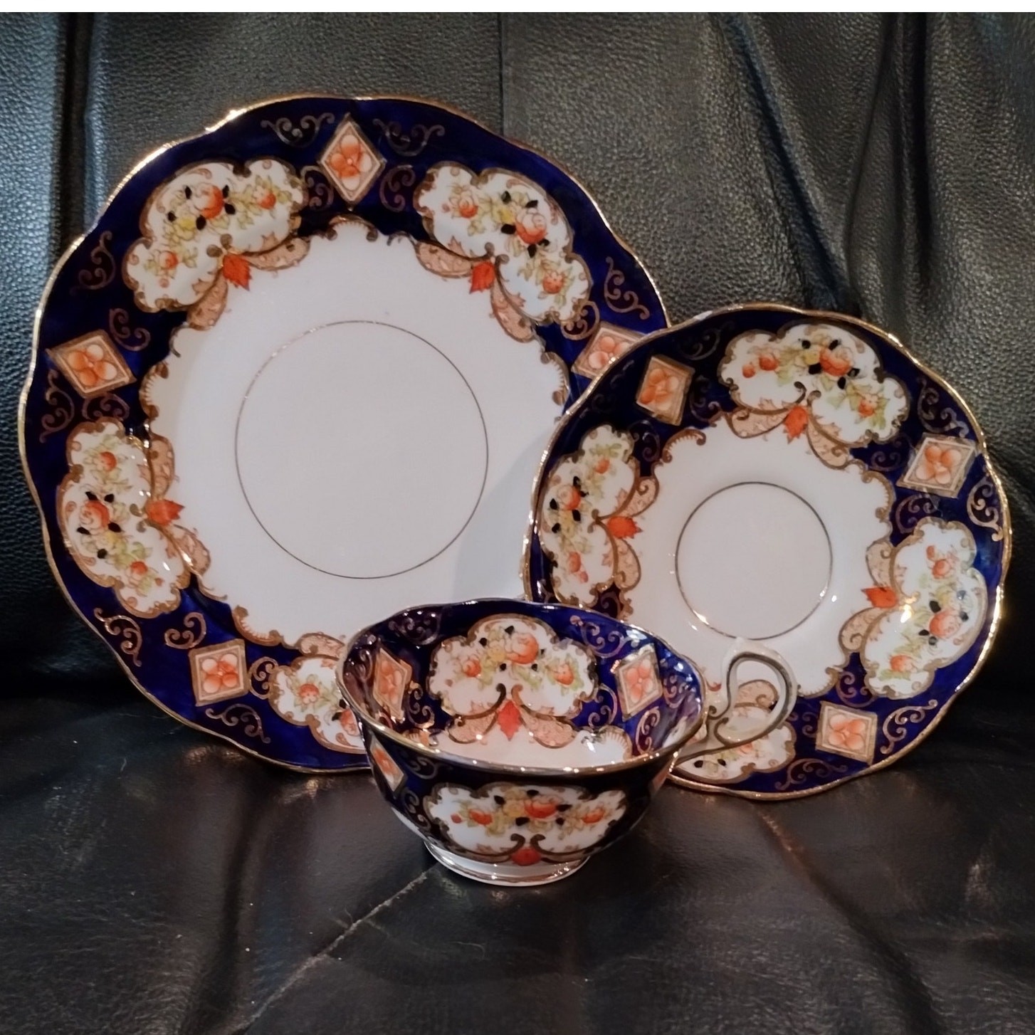 Vintage Royal Albert Heirloom Crown China Dessert Plates and Tea Set