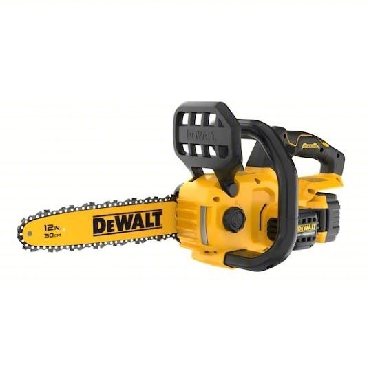 DEWALT Cordless Chainsaw Kit: 12 in Bar Lg, Top Handle, Auto/Adj Chain Oiler, 20