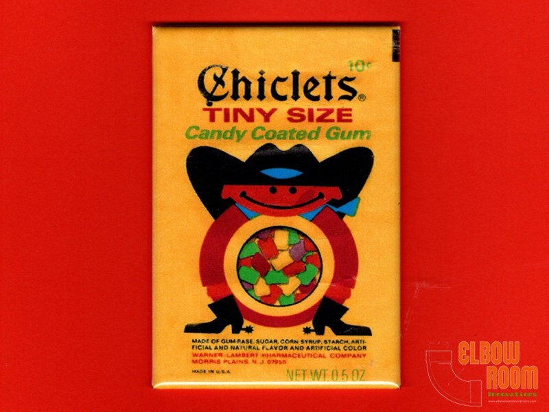 Chicklets Tiny Size gum vintage package art 2x3