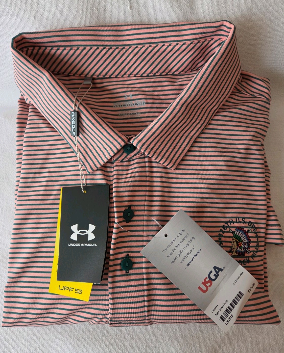 NWT 3XLARGE Adidas Performance USGA Shinnecock Hills Polo MSRP $88 NWT 3XLARGE Adidas Performance USGA Shinnecock Hills Polo MSRP $88
