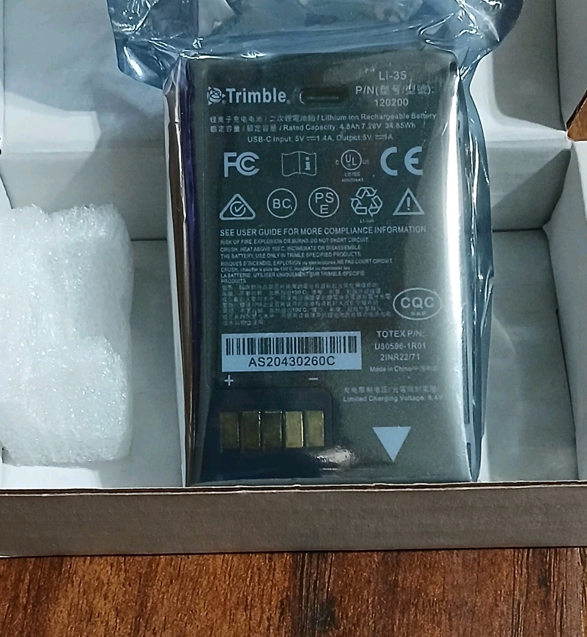 New OEM Trimble LI-35 TSC5 Spectra Ranger 5 Battery P/N 120200 4.6Ah 7.28V NIB New OEM Trimble LI-35 TSC5 Spectra Ranger 5 Battery P/N 120200 4.6Ah 7.28V NIB
