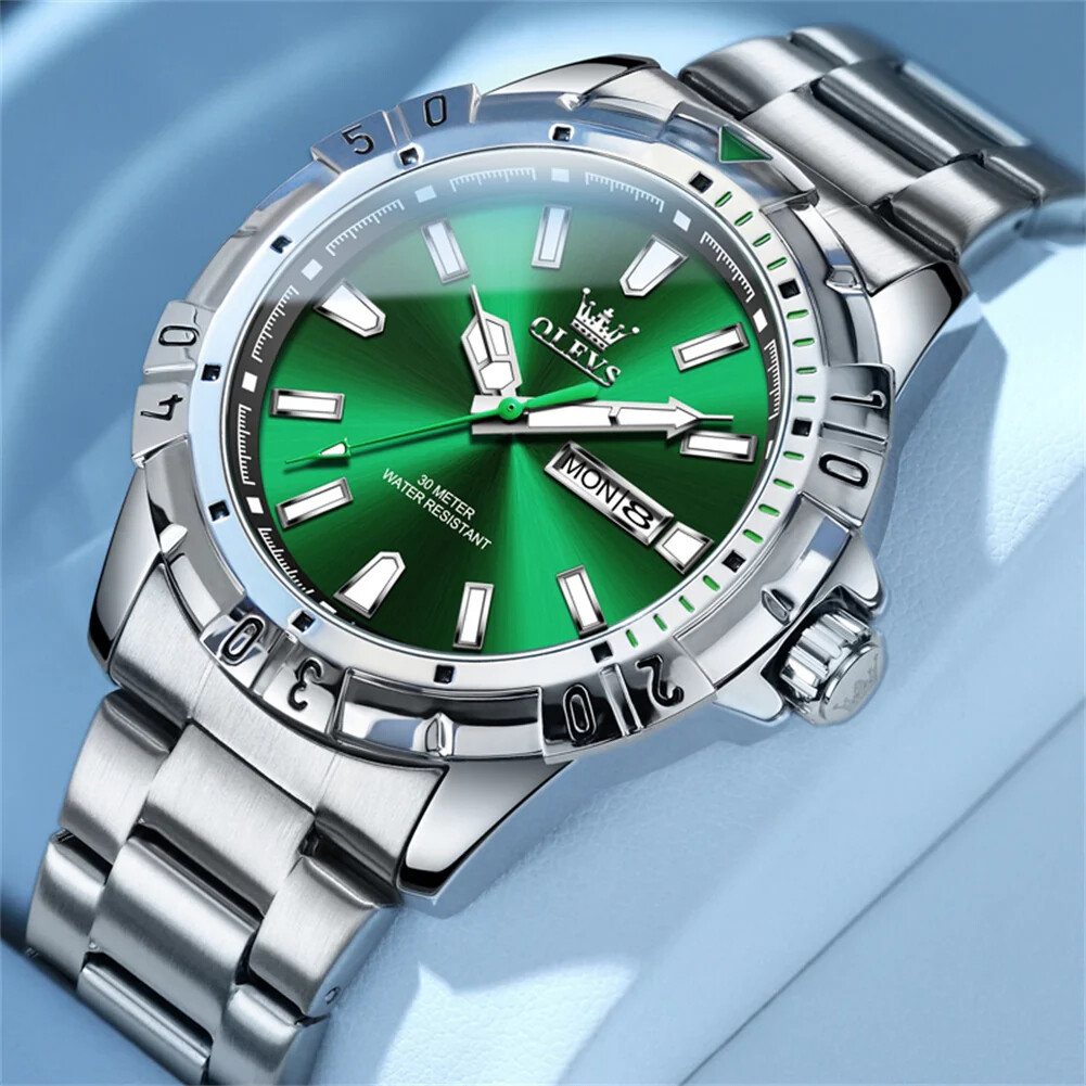 OLEVS LUXURY MEN’S WATCH WATERPROOF STAINLESS -STEEL OLEVS LUXURY MEN’S WATCH WATERPROOF STAINLESS -STEEL