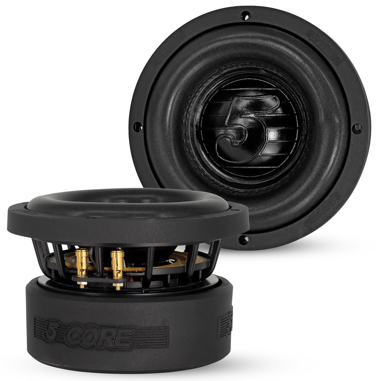 5 Core 6.5 Inch Subwoofer Dual 4 Ohm 1000W Car Audio Deep Bass Sub Woofer Driver