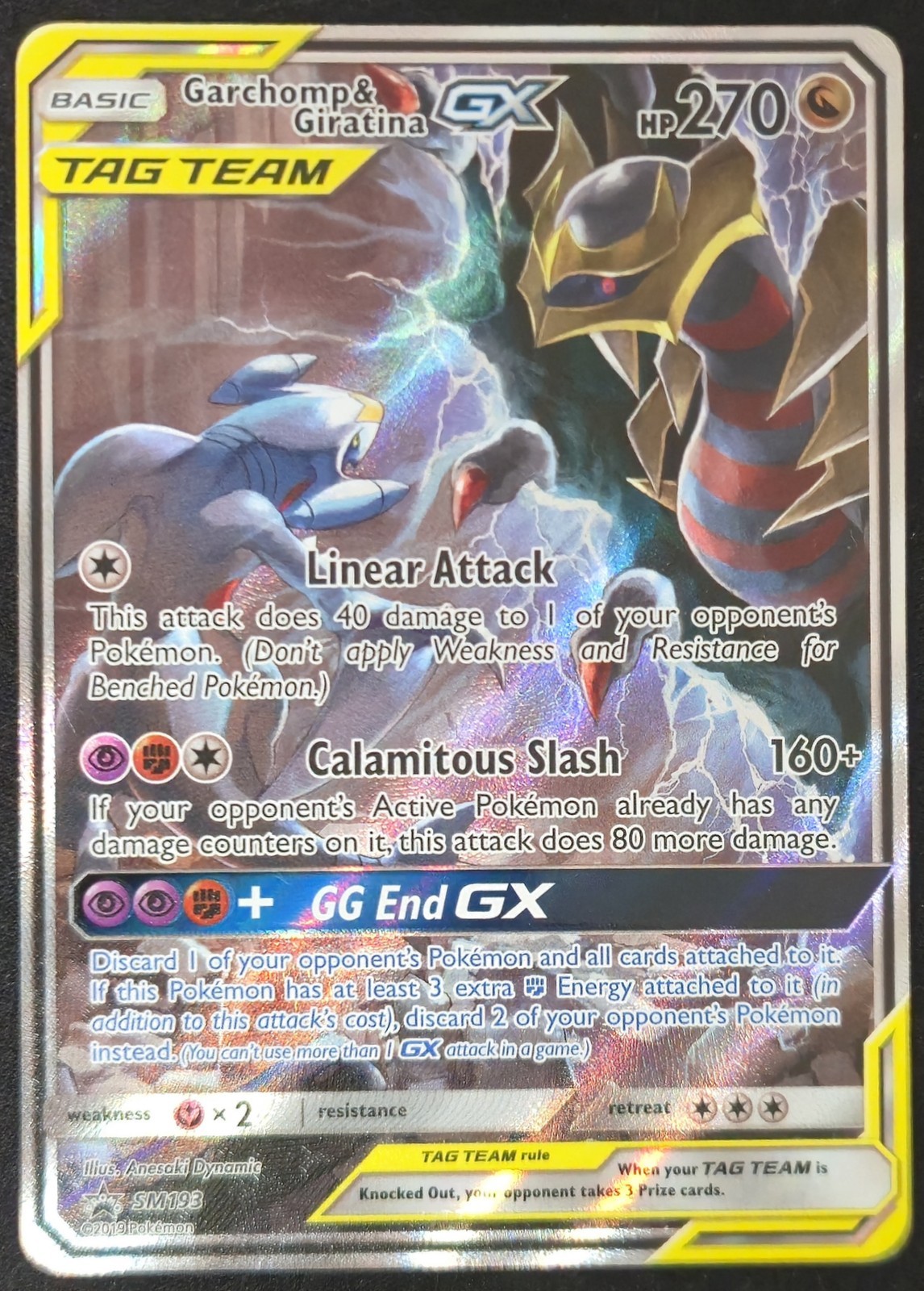 Garchomp & Giratina GX SM193 Black Star Promos Alt. Art Holo Pokémon 2019 NM/LP