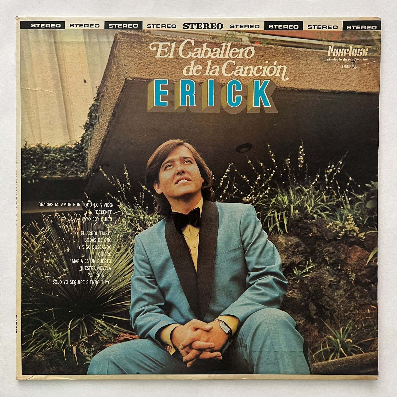ERICK - EL CABALLERO DE LA CANCION - 1972 MEXICAN LP ALBUM, STAINED COVER ERICK - EL CABALLERO DE LA CANCION - 1972 MEXICAN LP ALBUM, STAINED COVER