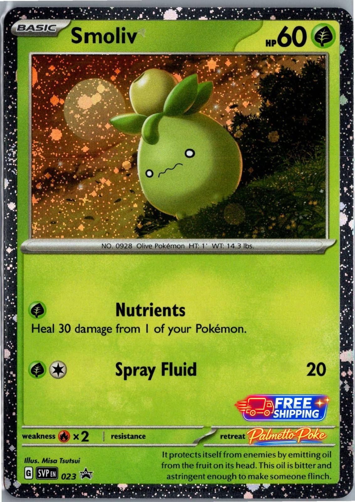 Smoliv 023 Cosmic Holo Promo Scarlet & Violet Promo Pokemon Near Mint Smoliv 023 Cosmic Holo Promo Scarlet & Violet Promo Pokemon Near Mint