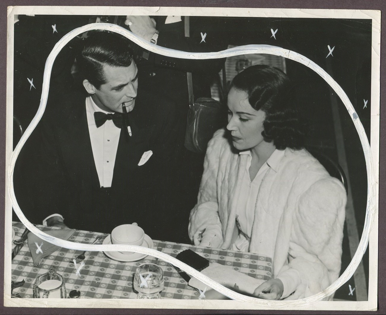CARY GRANT & FAY WRAY Romantic Candid Hollywood Party 1939 Celebrity Photo J1352