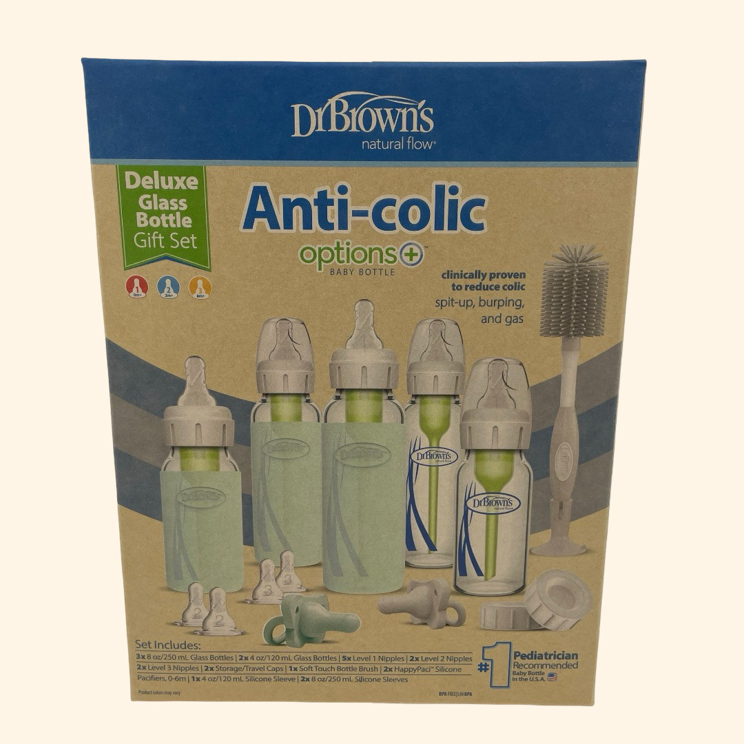 Dr.Brown\'s Options+ Glass Narrow Anti-Colic Deluxe Baby Bottle Set 22pc #1521