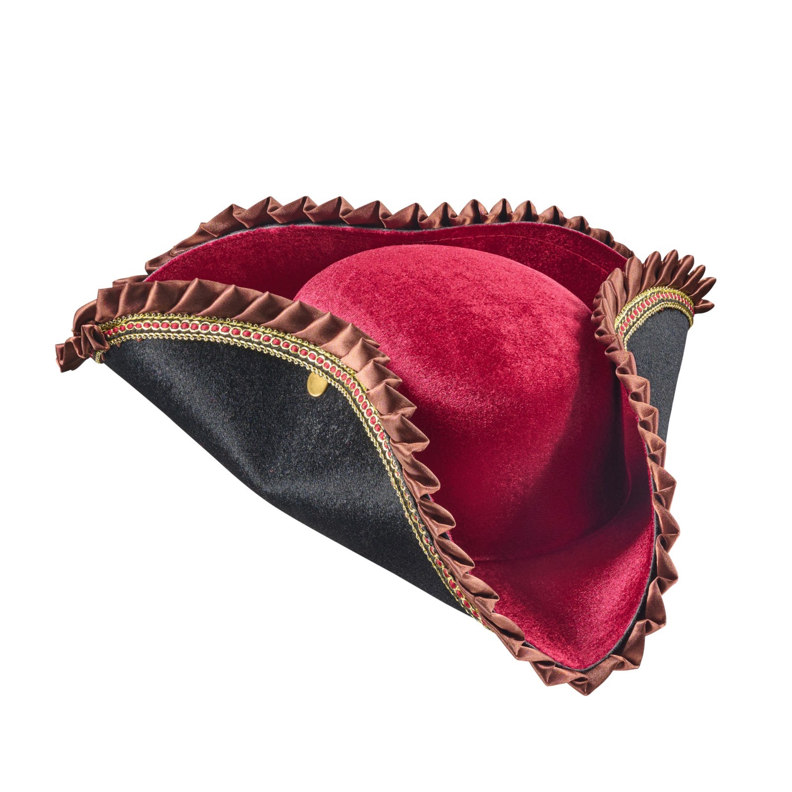 Dress Up America Burgundy Tricorne Hat – Pirate Costume Hat, Adults, One Size Dress Up America Burgundy Tricorne Hat – Pirate Costume Hat, Adults, One Size