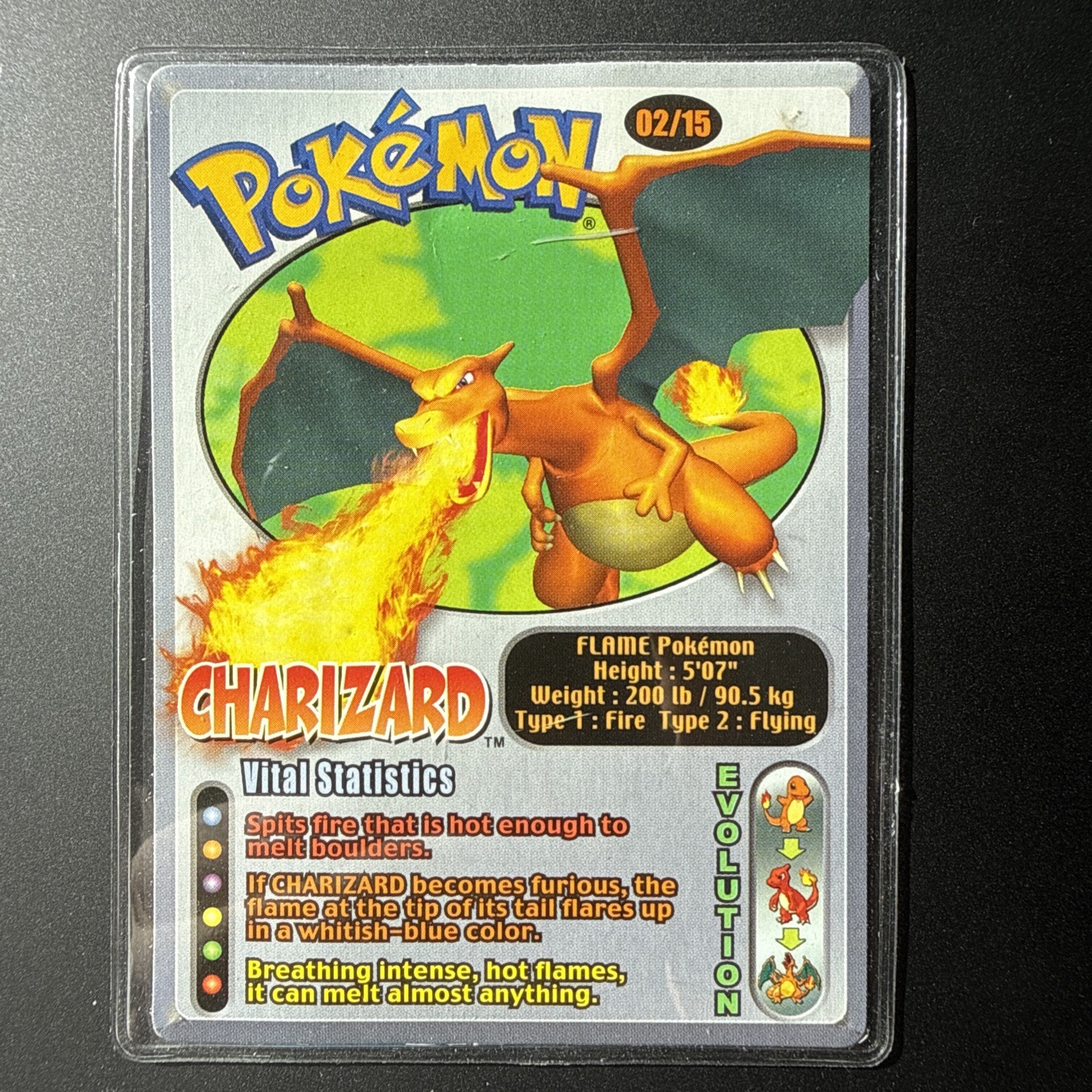 Pokemon 2002 Wendy's Kids Meal Charizard, Sealed, 02/15