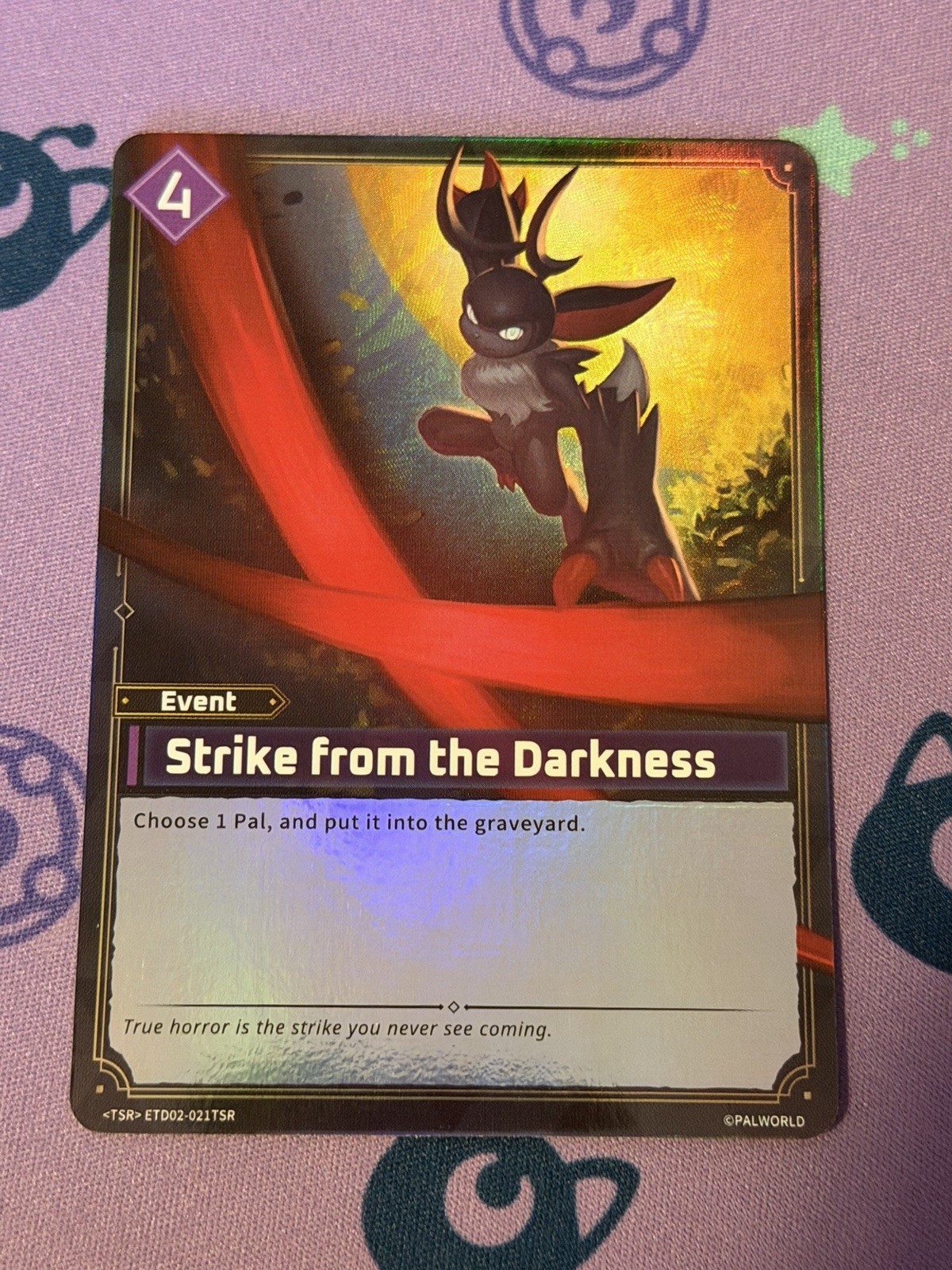 Strike from the Darkness - ETD02-021TSR - Holo Foil Palworld Card Game NM