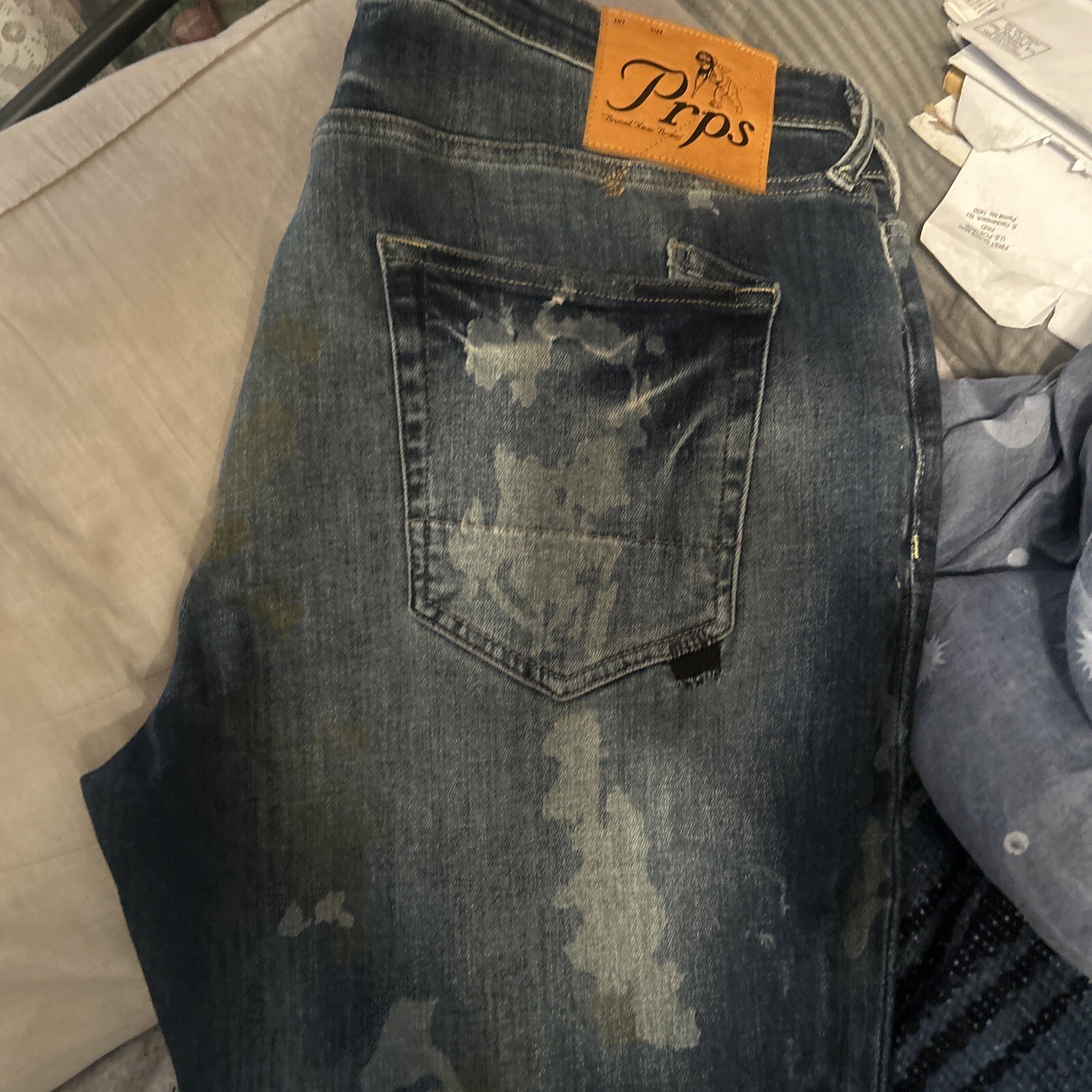 PRPS Men\'s Warlock Drop Indigo Skinny Jeans $268 Size 40 New
