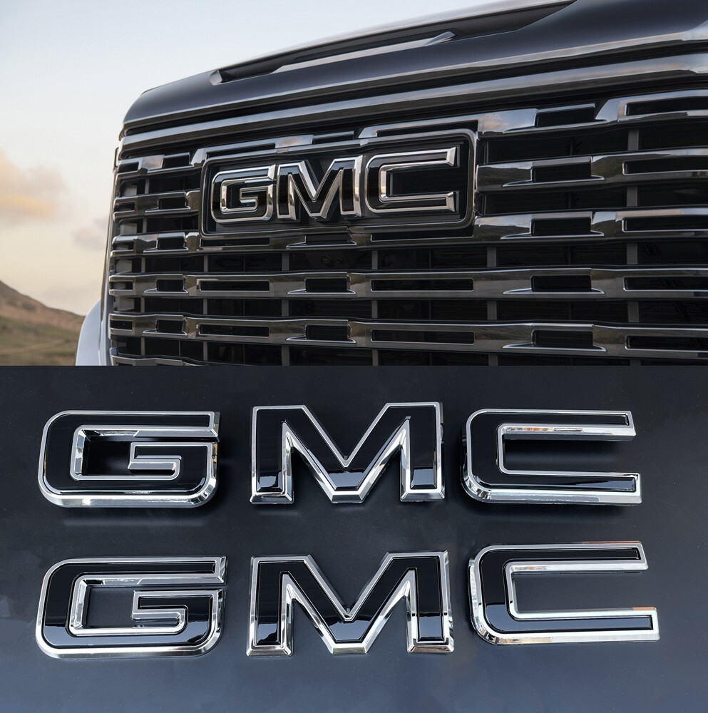 NEW Front & Rear Emblem Chrome kit For 2019 - 2026 GMC Sierra 1500 2500HD 3500HD
