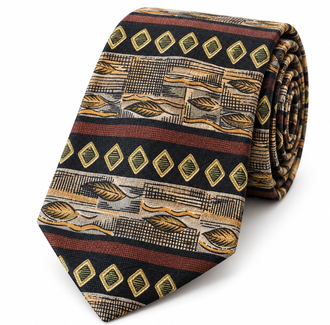 Vintage Robert Talbott Silk Tie Esquire Shop USA Geometric Abstract 59”