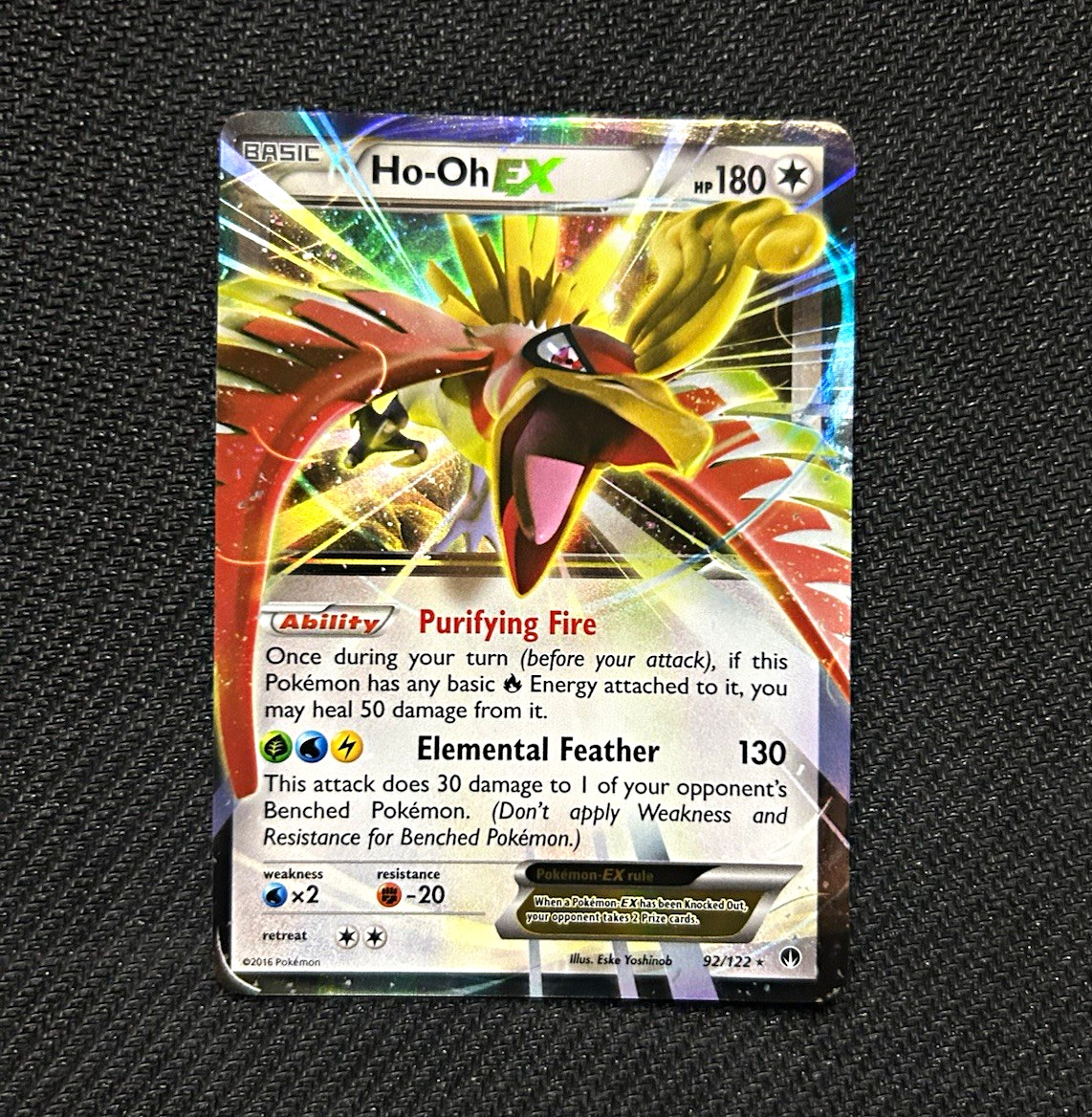 The Pokémon Company Ho-Oh EX 92/122 Breakpoint Holo Ultra Rare EN 2016 180HP The Pokémon Company Ho-Oh EX 92/122 Breakpoint Holo Ultra Rare EN 2016 180HP
