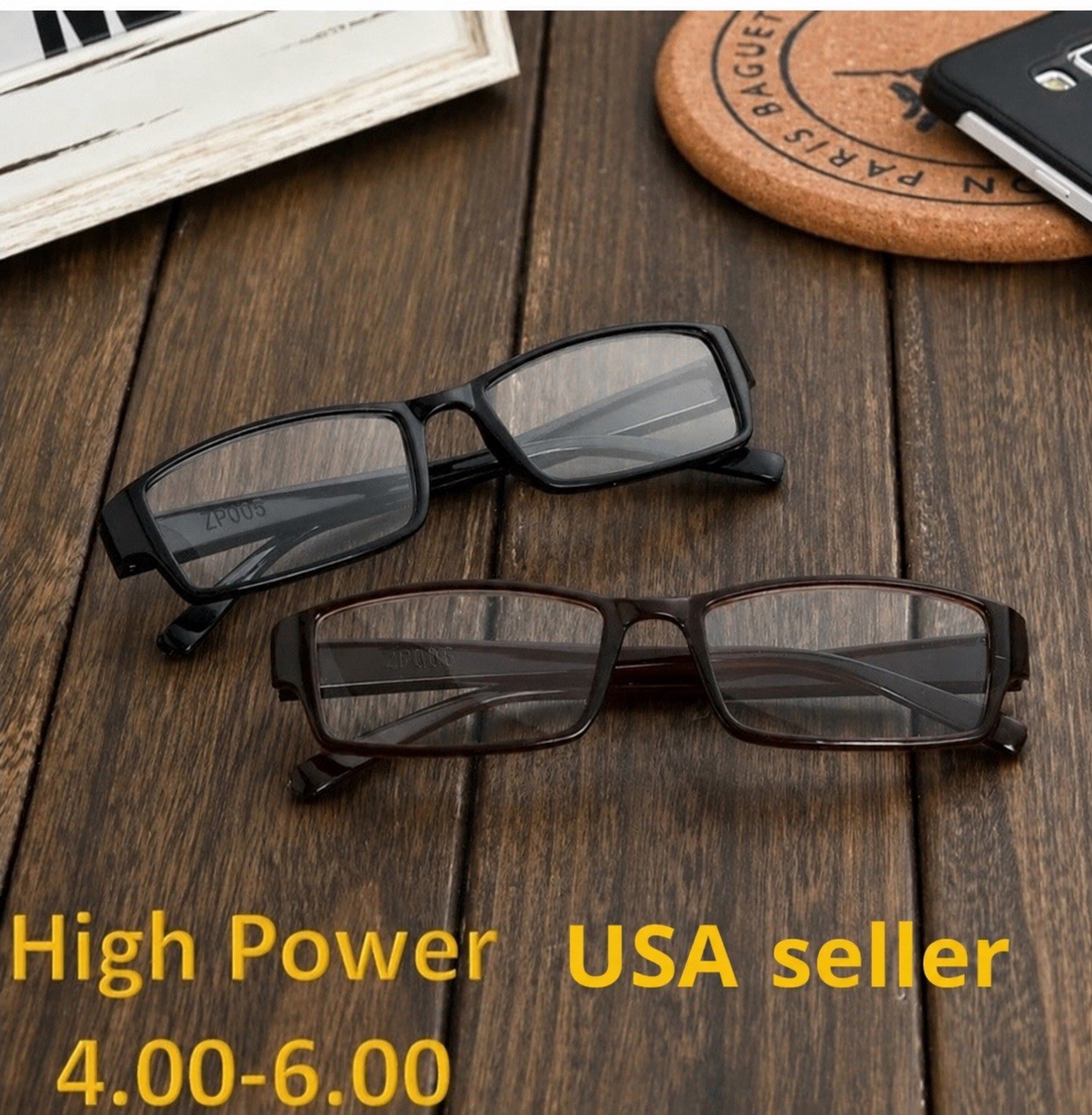 CLEAR READING GLASSES +400 +450 +500 +550 +600 Strength Extra High Power US FREE CLEAR READING GLASSES +400 +450 +500 +550 +600 Strength Extra High Power US FREE