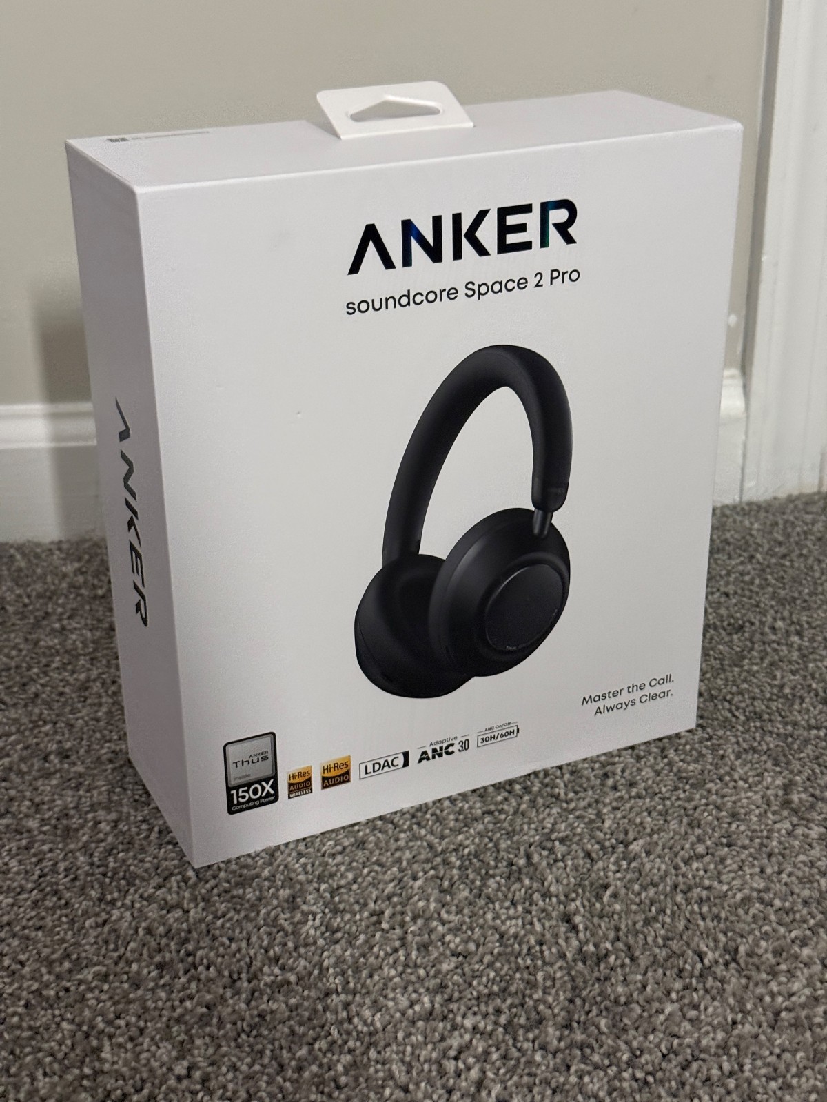 Anker soundcore Space 2 Pro ANC Wireless Headphones – New, Factory Sealed Black