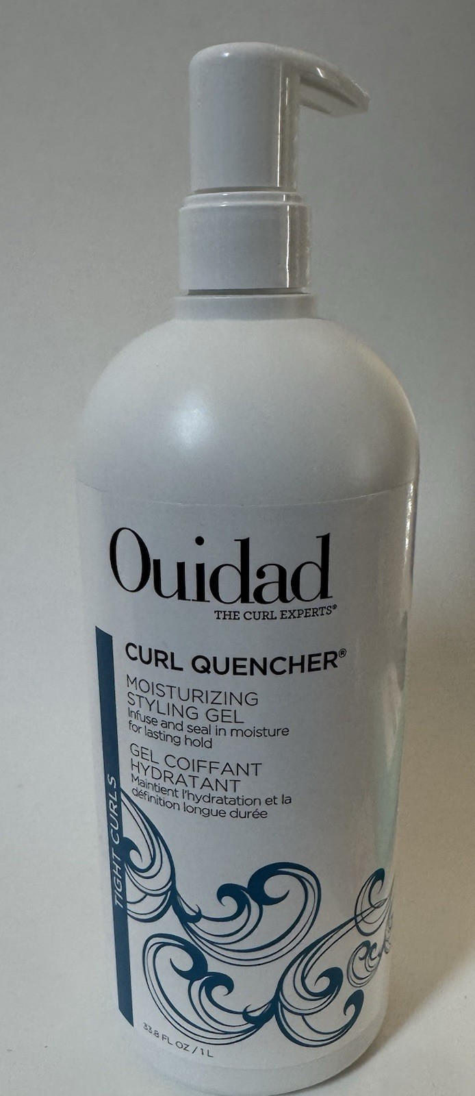 Ouidad Curl Quencher Moisturizing Styling Gel 33.8 oz 1L Tight Curls Jumbo New