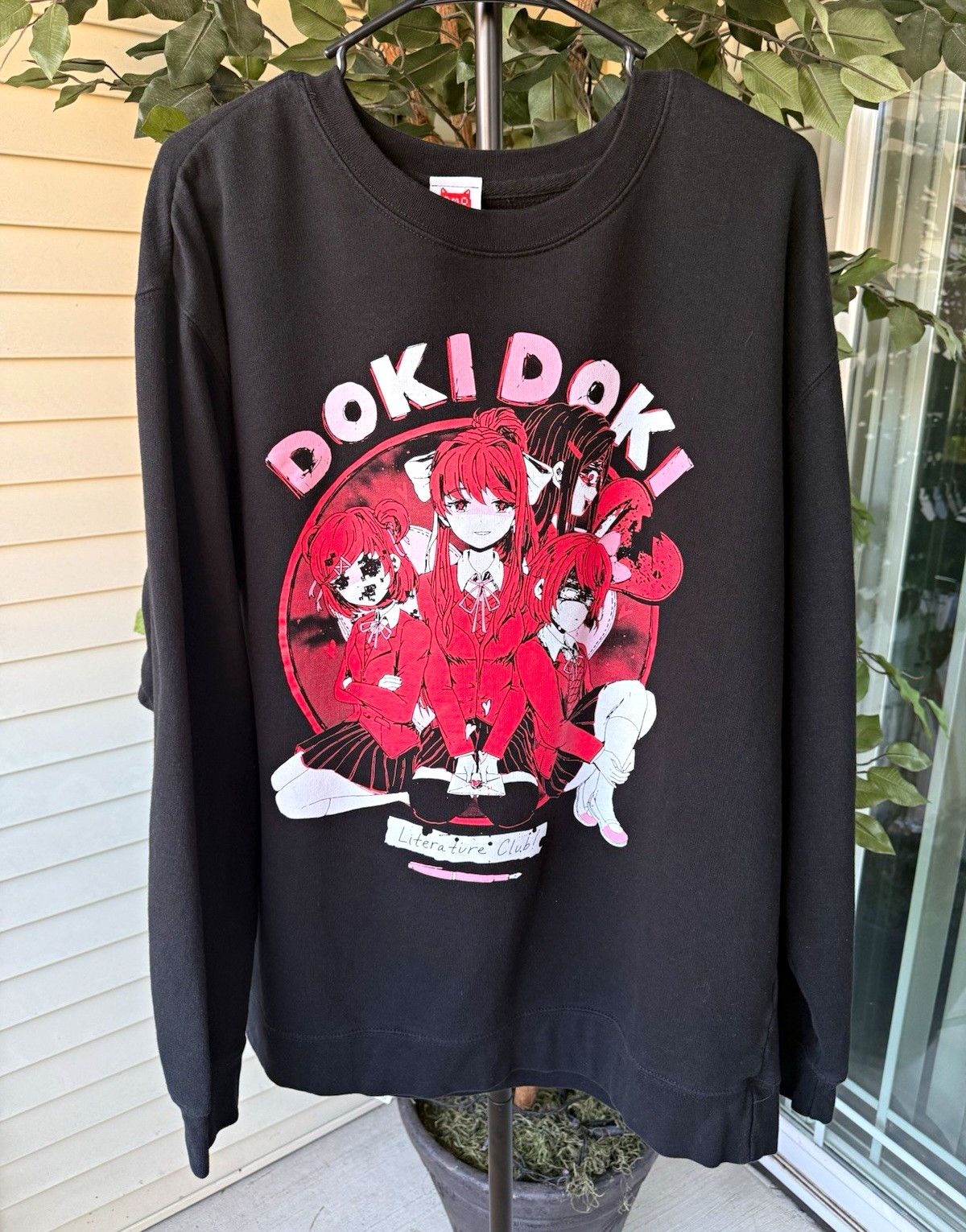 Authentic OMOCAT x Doki Doki Literature Club Sweatshirt Mens XL DDLC Anime Black