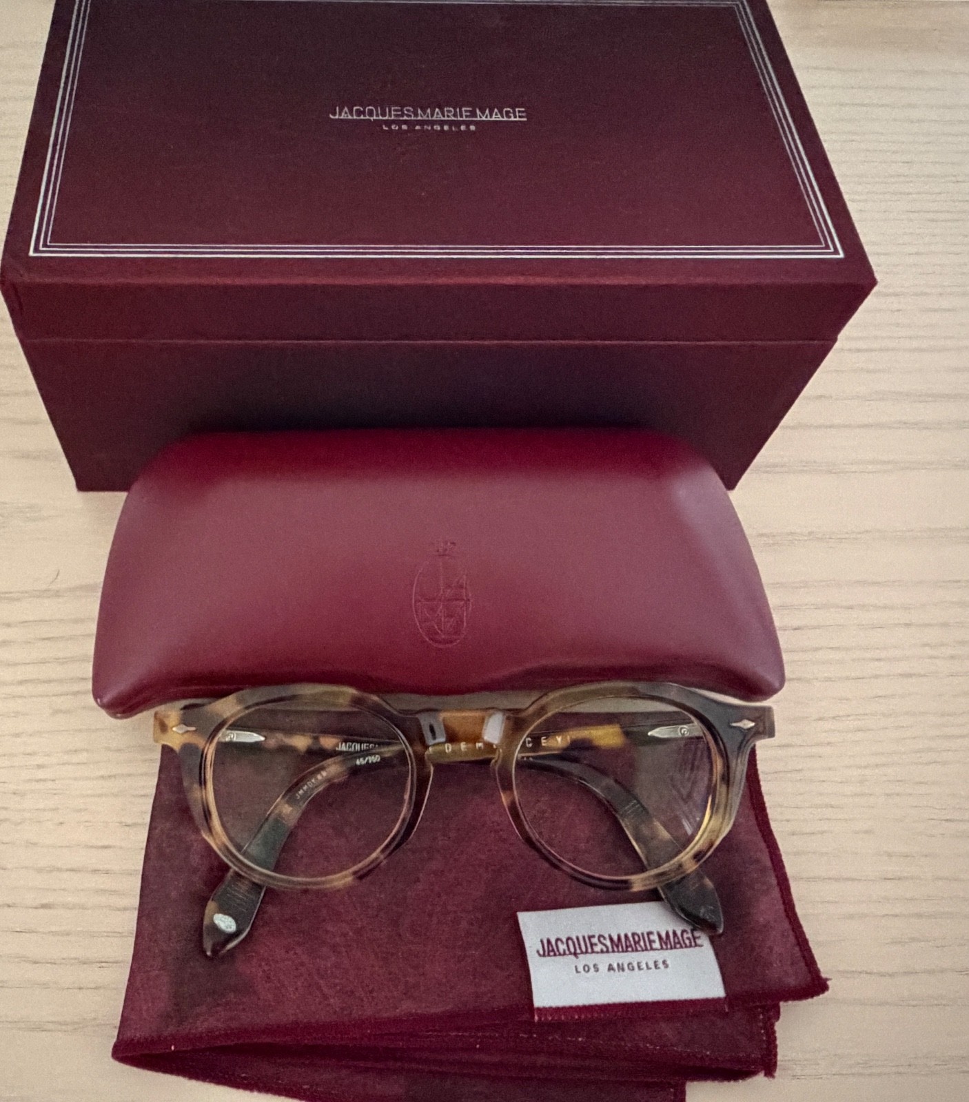 Pre-Owned Jacques Marie Mage Demoncey Havana 8 Optical Glasses w/ Box+Auth Card