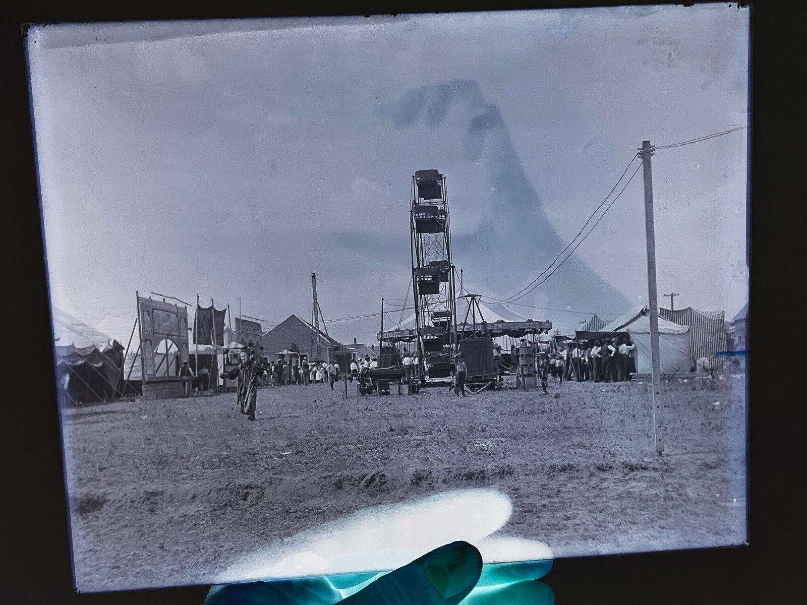 KILLER Antique Rural Kansas KS Circus Carnival Glass Photo Negative 8x10 #2 KILLER Antique Rural Kansas KS Circus Carnival Glass Photo Negative 8x10 #2