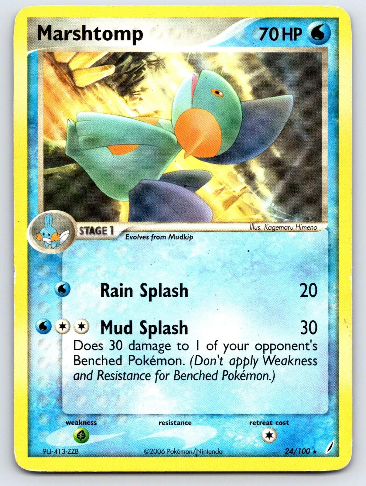 Marshtomp 24/100 Rare Crystal Guardians Pokemon Moderately Played Marshtomp 24/100 Rare Crystal Guardians Pokemon Moderately Played