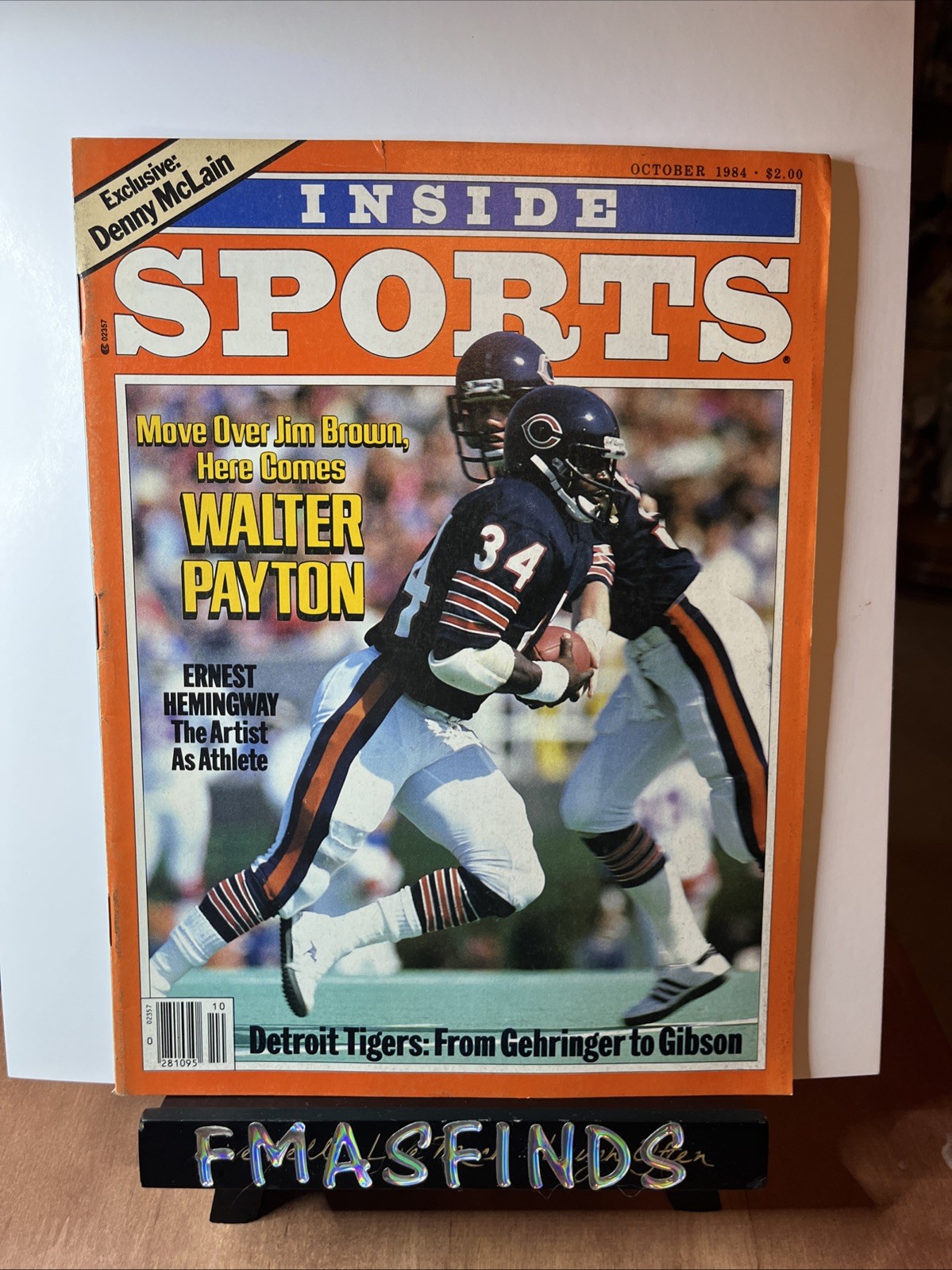 W2 1984 WALTER PAYTON BEARS October Newsstand Inside Sports Magazine W2 1984 WALTER PAYTON BEARS October Newsstand Inside Sports Magazine