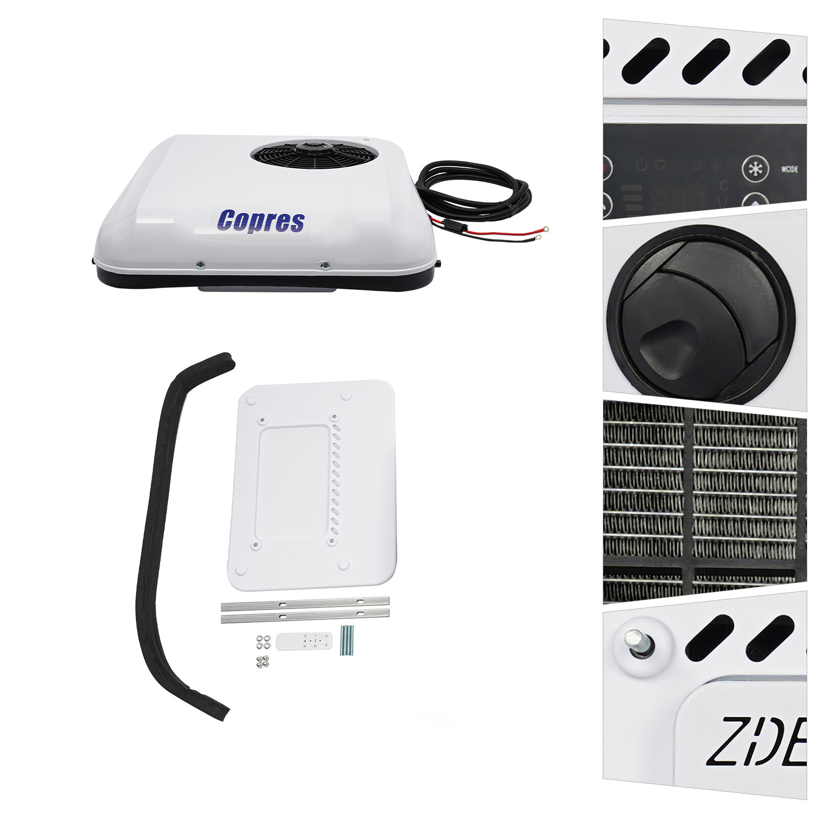 24V Rooftop Air Conditioner 2600W Cooling&Heat A/C Unit For RV Truck Caravan