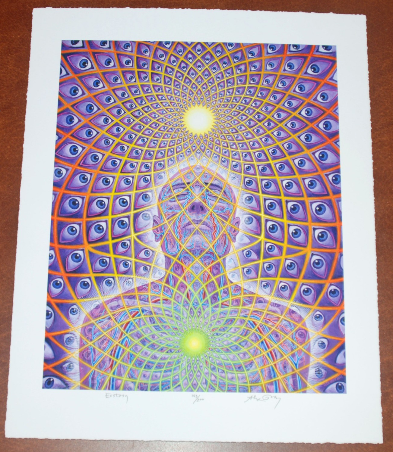 Alex Grey ECSTASY Art Print S/# 163/200 with COA Tool Poster Artist Psychedelic Alex Grey ECSTASY Art Print S/# 163/200 with COA Tool Poster Artist Psychedelic