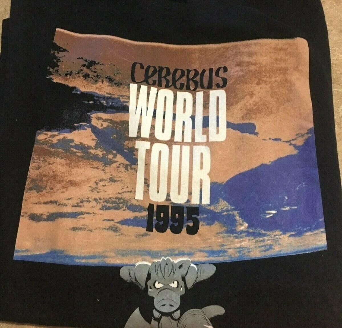 Cerebus World Tour T-Shirt Graphitti Designs Comic The Aardvark L Vintage 1995