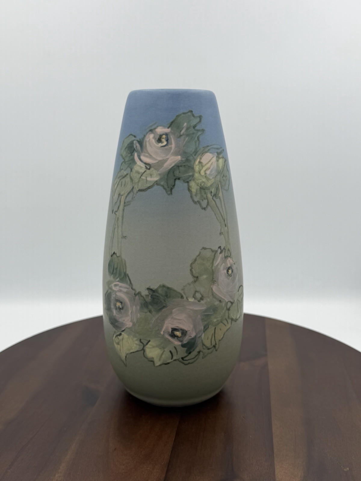 Weller Pottery Hudson Floral Vase By Edith Hood in Excellent Condition