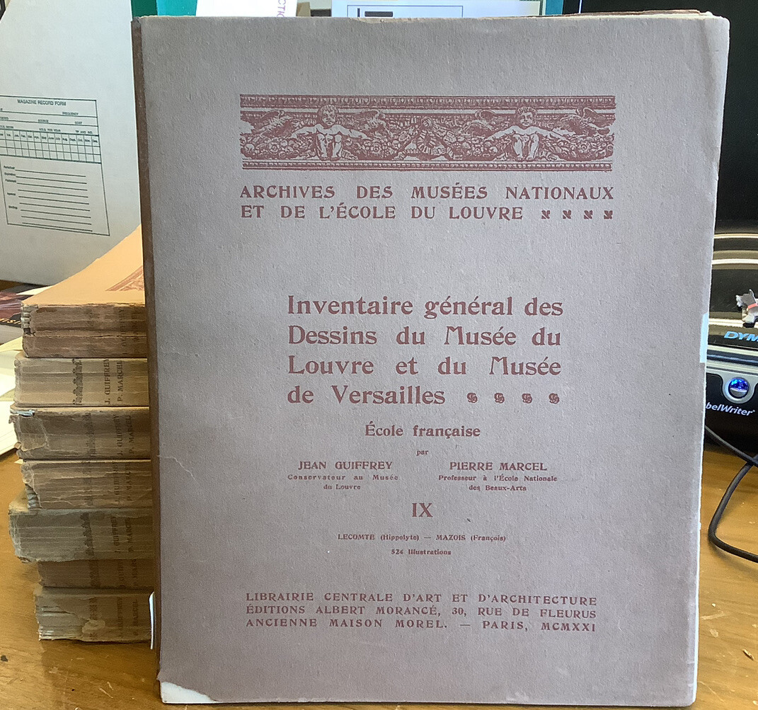 Inventaire Des Dessins Musee Du Louvre et du Musee de Versailles 1908 RARE