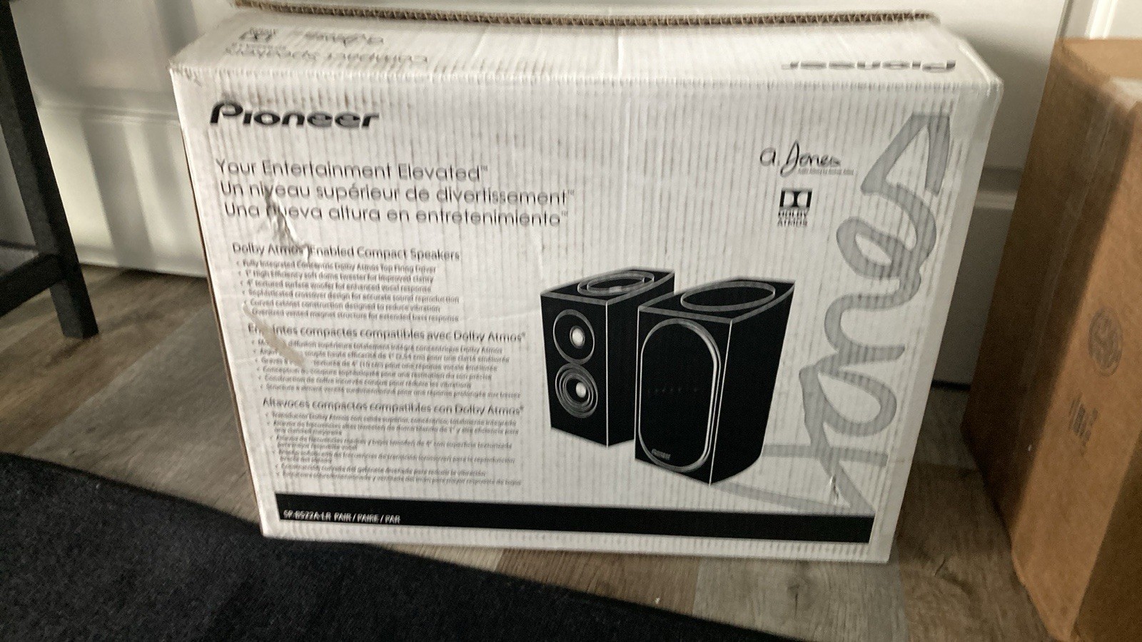 Pioneer SP-BS22-LR Bookshelf Speakers Pair Andrew Jones Atmos Surround In Box