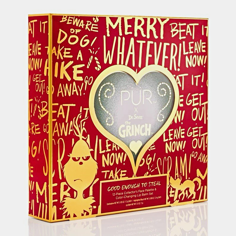 PUR x Dr. Seuss The Grinch 12-Piece Makeup Set, Eye Shadow & Lip Balm PUR x Dr. Seuss The Grinch 12-Piece Makeup Set, Eye Shadow & Lip Balm