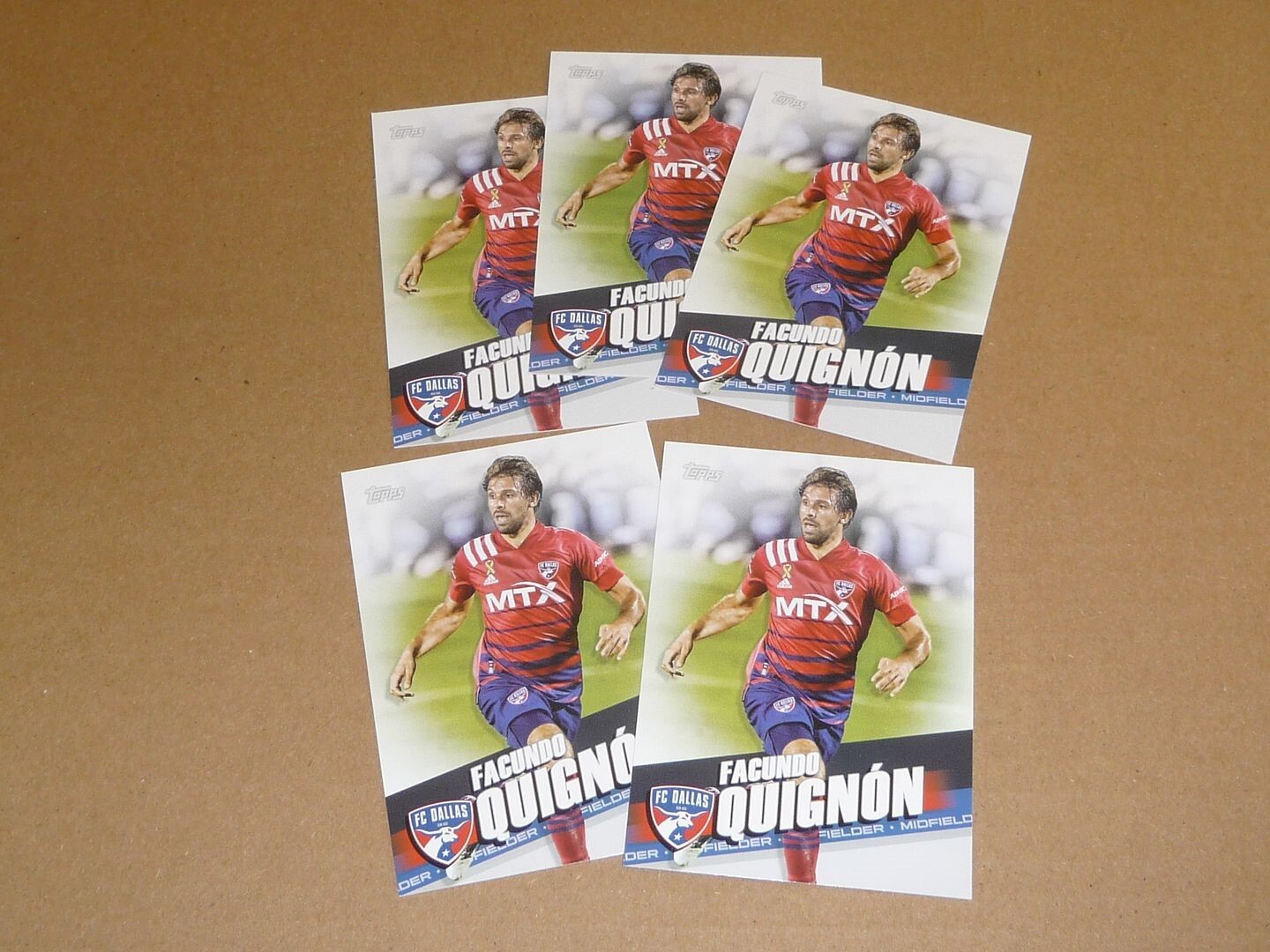 FACUNDO QUIGNON LOT OF 5 TOPPS MLS SOCCER W1415 FACUNDO QUIGNON LOT OF 5 TOPPS MLS SOCCER W1415