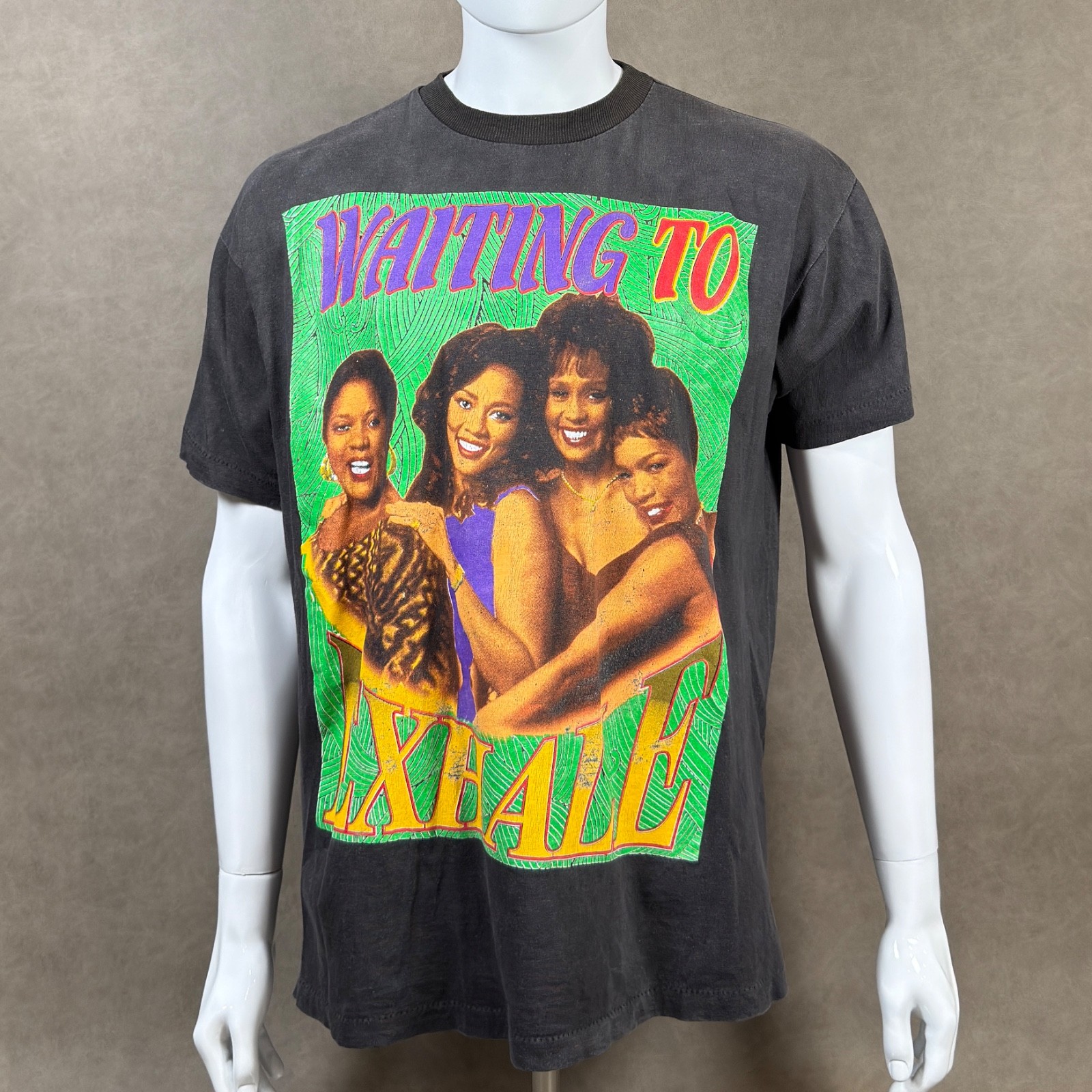 Vintage 1995 Waiting to Exhale Whitney Houston Bay Club T Shirt XL R&B 90s Music