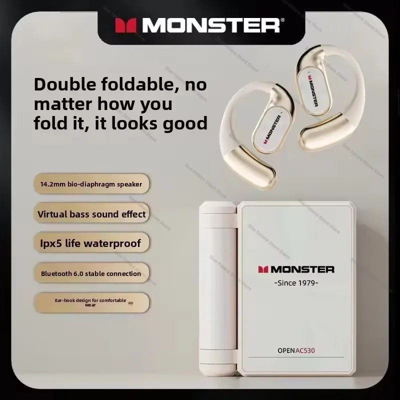 MONSTER AC530plus Version Wireless Bluetooth 6.0 earphones Large Speaker