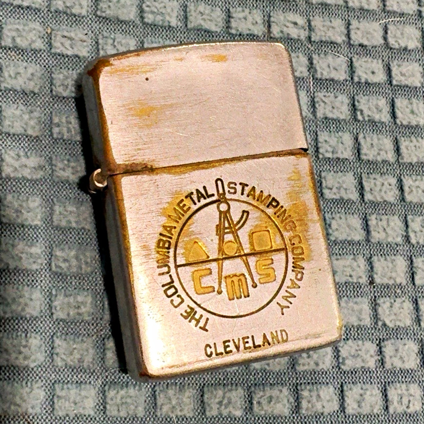 Vintage 1940s Zippo 3 Barrel PAT 2032695 Columbian Metal Stamping Cleveland Adve