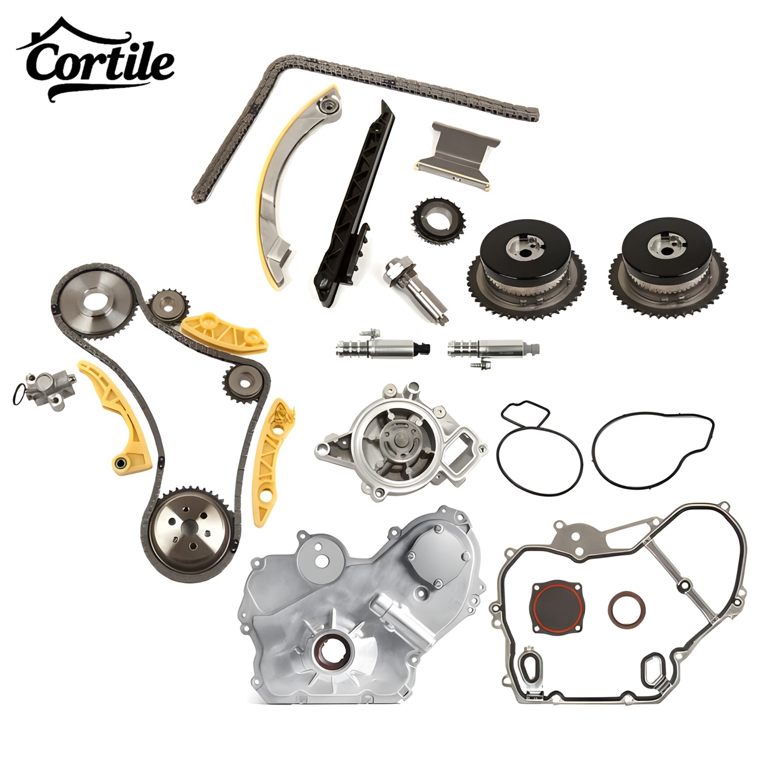 For 09-17 GM 2.4L Ecotec Timing Chain Kit VCT Selenoid Actuator Oil Water Pump